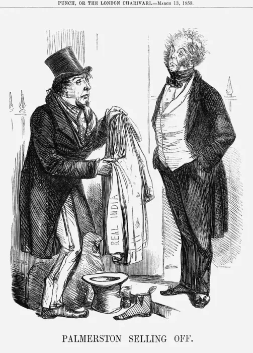 Framed Print : Palmerston selling off, 1858 Framed Print : Palmerston selling off, 1858