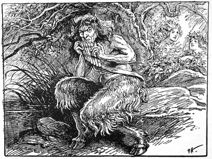 Framed Print : Pan, from The Book of Myths by Amy Cruse, 1925 Framed Print : Pan, from The Book of Myths by Amy Cruse, 1925