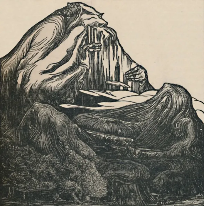 Framed Print : Pan Mountain, c1893, (1919). Artist: Thomas Sturge Moore