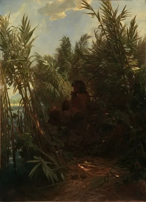 Framed Print : Pan in the Reed, 1856-1857. Creator: Bocklin, Arnold (1827-1901) Framed Print : Pan in the Reed, 1856-1857. Creator: Bocklin, Arnold (1827-1901)