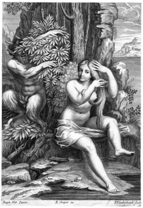 Framed Print : Pan and Syrinx. Artist: P Vanderbank Framed Print : Pan and Syrinx. Artist: P Vanderbank