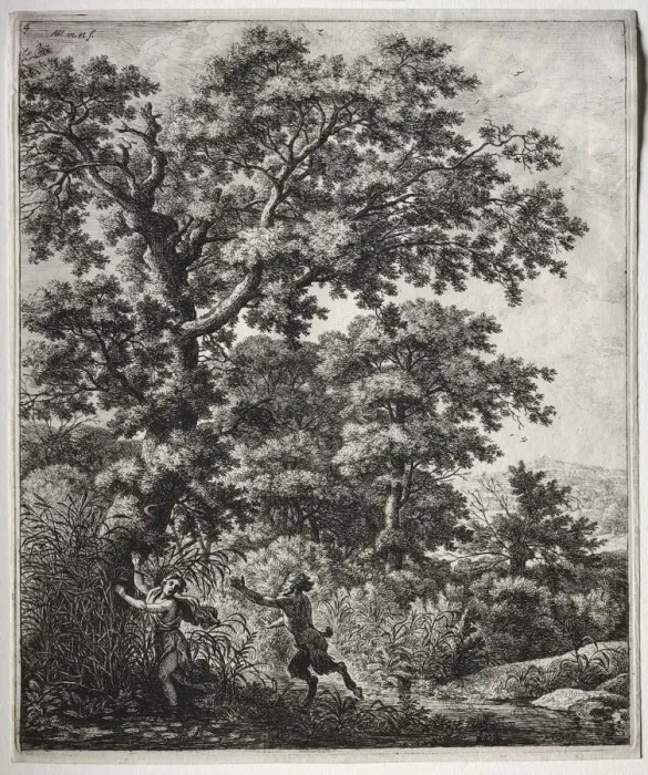 Framed Print : Pan and Syrinx. Creator: Anthonie Waterloo (Dutch, 1609 / 10-1690) Framed Print : Pan and Syrinx. Creator: Anthonie Waterloo (Dutch, 1609 / 10-1690)