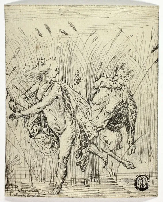 Framed Print : Pan and Syrinx, n.d. Creator: Unknown Framed Print : Pan and Syrinx, n.d. Creator: Unknown