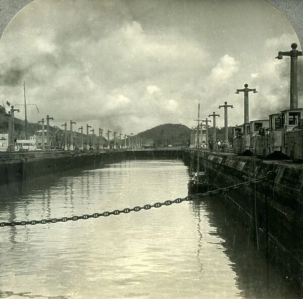 Through the Panama Canal, Pedro Miguel Locks, c1930s. Creator: Unknown
