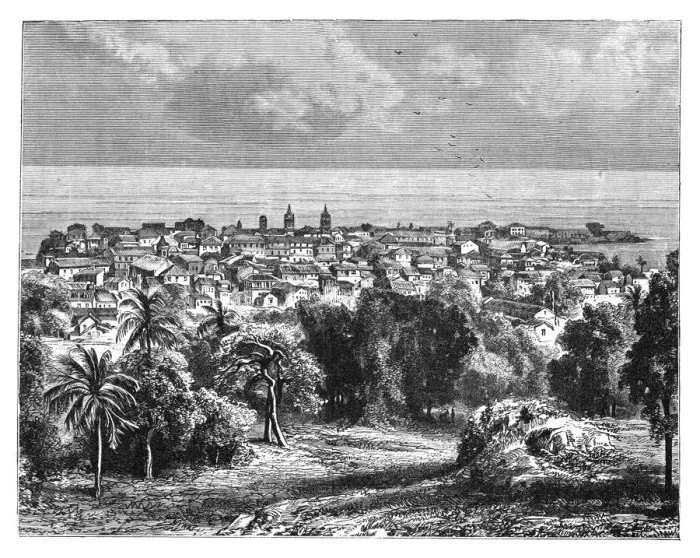 Framed Print : Panama City from Mount Ancon, c1890 Framed Print : Panama City from Mount Ancon, c1890