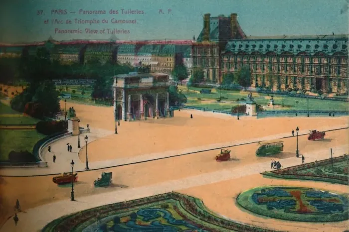 Framed Print : Panaromic view of the Tuileries and the Arc de Triomphe du Carrousel, Paris, c1920 Framed Print : Panaromic view of the Tuileries and the Arc de Triomphe du Carrousel, Paris, c1920