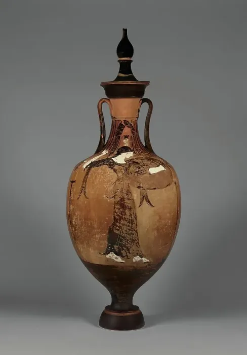 Framed Print : Panathenaic Amphora with Lid, about 320 BC. Creator: Nichomachos Group Framed Print : Panathenaic Amphora with Lid, about 320 BC. Creator: Nichomachos Group