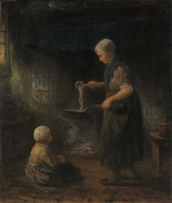 Framed Print : The Pancakes, c. 1875. Creator: Jozef Israels (Dutch, 1824-1911) Framed Print : The Pancakes, c. 1875. Creator: Jozef Israels (Dutch, 1824-1911)