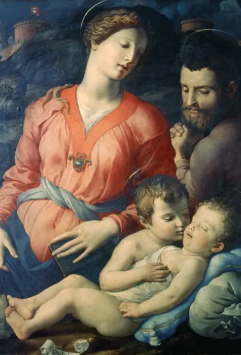 Framed Print : The Panciatichi Holy Family, 1530-1532. Artist: Agnolo Bronzino Framed Print : The Panciatichi Holy Family, 1530-1532. Artist: Agnolo Bronzino