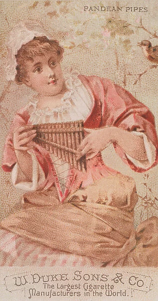 Pandean Pipes, from the Musical Instruments series (N82) for Duke brand cigarettes, 1888
