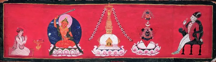Framed Print : Pandit Amrtananda and Captain Knox with the Bodhisattva Manjushri... 1803. Creator: Unknown Framed Print : Pandit Amrtananda and Captain Knox with the Bodhisattva Manjushri... 1803. Creator: Unknown