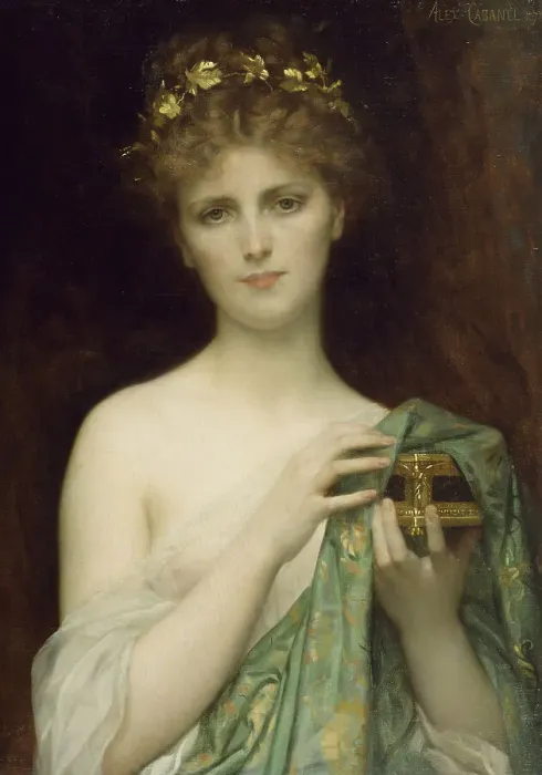 Framed Print : Pandora, 1873. Creator: Alexandre Cabanel Framed Print : Pandora, 1873. Creator: Alexandre Cabanel