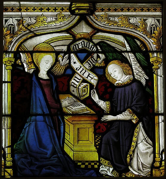 Panel with The Annunciation, French, ca. 1440. Creator: Unknown