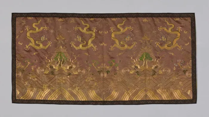 Framed Print : Panel (Dress Fabric), China, 1880 / 90, Qing dynasty(1644-1911). Creator: Unknown Framed Print : Panel (Dress Fabric), China, 1880 / 90, Qing dynasty(1644-1911). Creator: Unknown