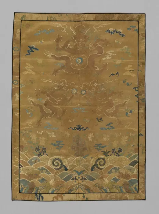 Framed Print : Panel (Dress Fabric), China, Qing dynasty (1644-1911), 1875 / 1900. Creator: Unknown Framed Print : Panel (Dress Fabric), China, Qing dynasty (1644-1911), 1875 / 1900. Creator: Unknown