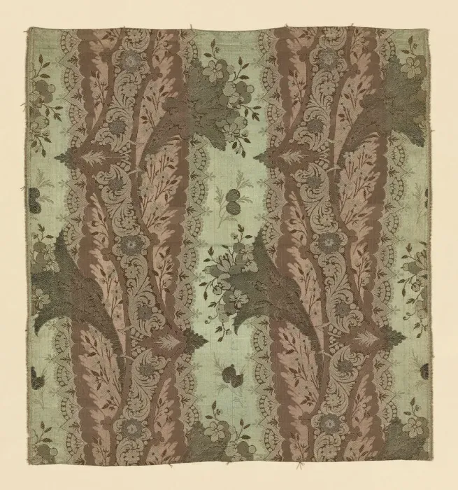 Framed Print : Panel (Dress Fabric), France, 1718 / 20. Creator: Unknown Framed Print : Panel (Dress Fabric), France, 1718 / 20. Creator: Unknown