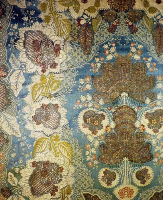 Framed Print : Panel (Dress Fabric), France, c. 1725. Creator: Unknown