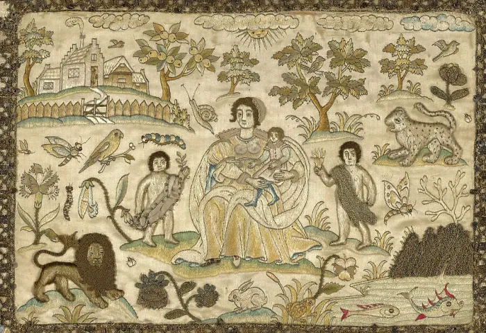 Framed Print : Panel, England, 17th century. Creator: Unknown