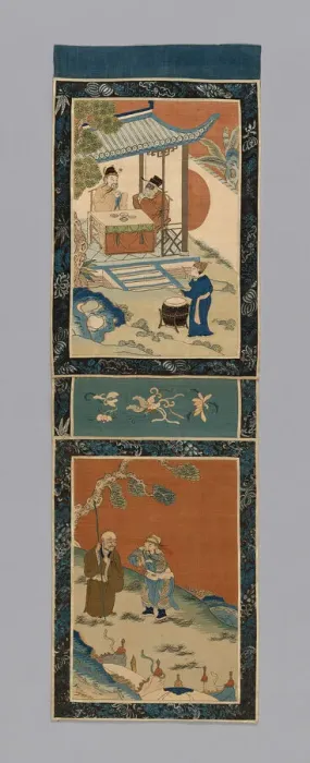 Framed Print : Panel (For a Screen), China, Qing dynasty (1644-1911), 1875 / 1900. Creator: Unknown Framed Print : Panel (For a Screen), China, Qing dynasty (1644-1911), 1875 / 1900. Creator: Unknown