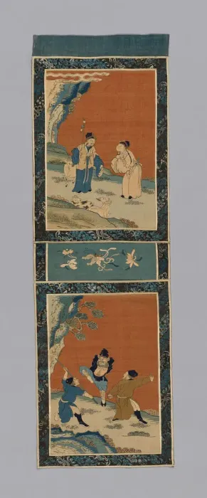 Framed Print : Panel (For a Screen), China, Qing dynasty (1644-1911), 1875 / 1900. Creator: Unknown Framed Print : Panel (For a Screen), China, Qing dynasty (1644-1911), 1875 / 1900. Creator: Unknown