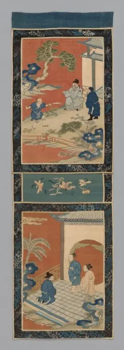 Framed Print : Panel (For a Screen), China, Qing dynasty (1644-1911), 1875 / 1900. Creator: Unknown Framed Print : Panel (For a Screen), China, Qing dynasty (1644-1911), 1875 / 1900. Creator: Unknown