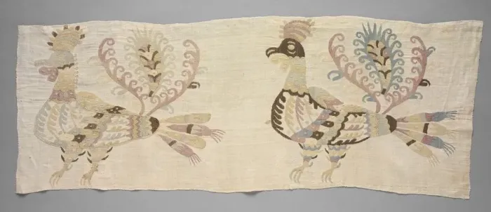 Framed Print : Panel, Fragment of Bedsheet, 1700s. Creator: Unknown Framed Print : Panel, Fragment of Bedsheet, 1700s. Creator: Unknown