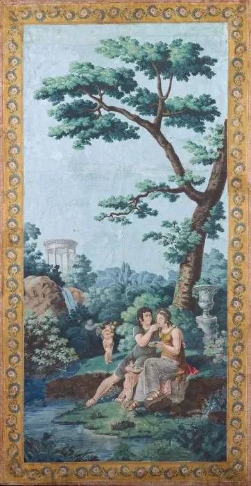 Framed Print : Panel, France, Late 18th / early 19th century. Creator: Unknown Framed Print : Panel, France, Late 18th / early 19th century. Creator: Unknown