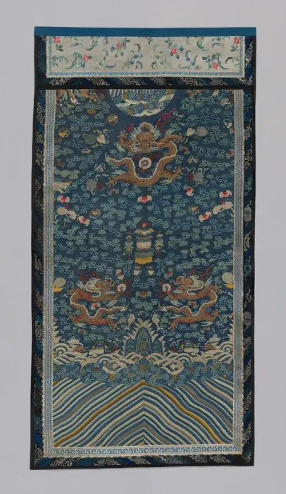Framed Print : Panel (Furnishing Fabric), China, Qing dynasty (1644-1911), 1875 / 1900. Creator: Unknown Framed Print : Panel (Furnishing Fabric), China, Qing dynasty (1644-1911), 1875 / 1900. Creator: Unknown