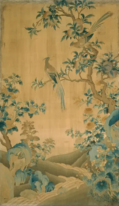 Framed Print : Panel (Furnishing Fabric), China, Qing dynasty(1644-1911), 1750 / 1800. Creator: Unknown Framed Print : Panel (Furnishing Fabric), China, Qing dynasty(1644-1911), 1750 / 1800. Creator: Unknown