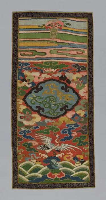 Framed Print : Panel (Furnishing Fabric), China, Qing dynasty (1644-1911), 1600 / 44. Creator: Unknown Framed Print : Panel (Furnishing Fabric), China, Qing dynasty (1644-1911), 1600 / 44. Creator: Unknown
