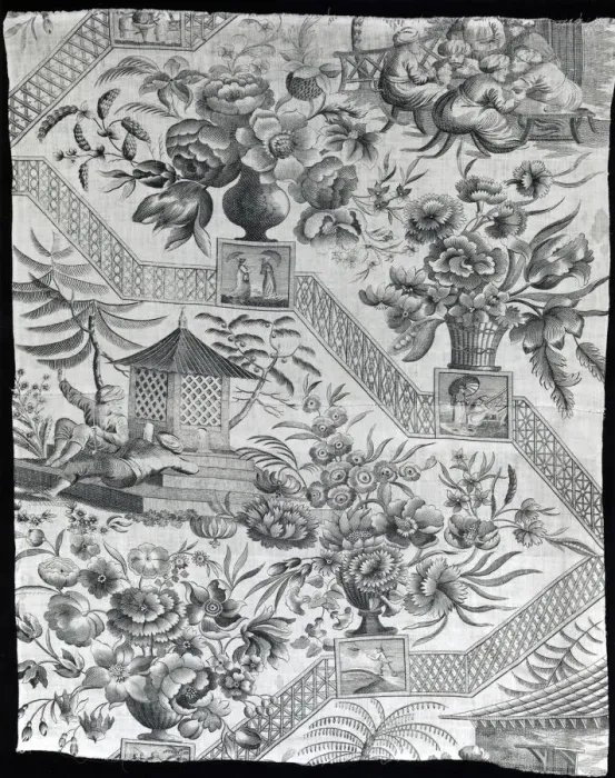 Framed Print : Panel (Furnishing Fabric), England, Late 18th early 19th century. Creator: Unknown Framed Print : Panel (Furnishing Fabric), England, Late 18th early 19th century. Creator: Unknown