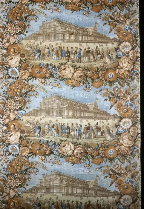 Framed Print : Panel (Furnishing Fabric), England, c. 1851. Creator: Wright & Lee Framed Print : Panel (Furnishing Fabric), England, c. 1851. Creator: Wright & Lee