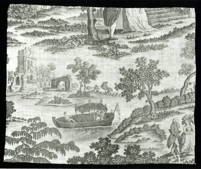 Framed Print : Panel (Furnishing Fabric), England, c. 1780. Creator: D. Richards Framed Print : Panel (Furnishing Fabric), England, c. 1780. Creator: D. Richards