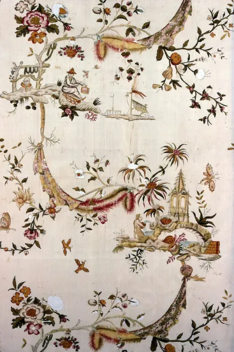 Framed Print : Panel (Furnishing Fabric), France, after 1786. Creator: Unknown Framed Print : Panel (Furnishing Fabric), France, after 1786. Creator: Unknown