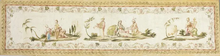 Framed Print : Panel (Furnishing Fabric), France, 1775 / 1800. Creator: Unknown Framed Print : Panel (Furnishing Fabric), France, 1775 / 1800. Creator: Unknown
