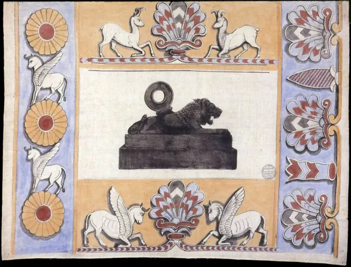 Framed Print : Panel (Furnishing Fabric), London, 1852. Creator: Unknown Framed Print : Panel (Furnishing Fabric), London, 1852. Creator: Unknown