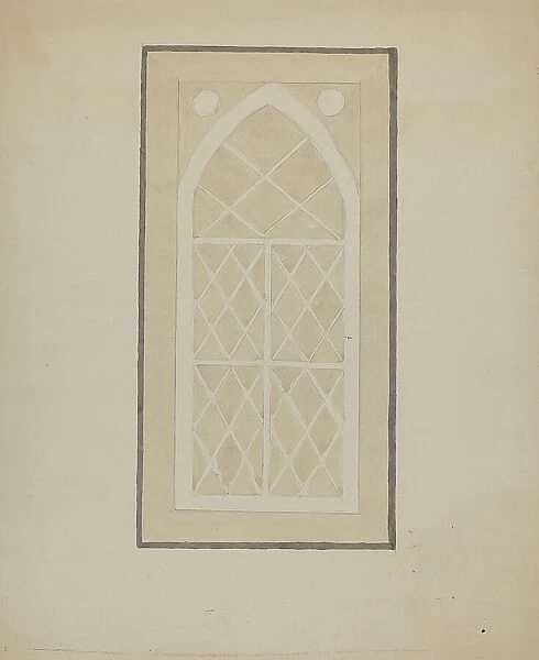 Panel from Hall Lantern, c. 1936. Creator: Blanche Waterbury