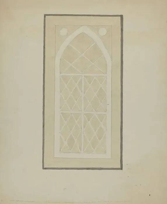 Framed Print : Panel from Hall Lantern, c. 1936. Creator: Blanche Waterbury Framed Print : Panel from Hall Lantern, c. 1936. Creator: Blanche Waterbury