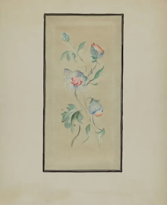 Framed Print : Panel from Hall Lantern, c. 1936. Creator: Blanche Waterbury Framed Print : Panel from Hall Lantern, c. 1936. Creator: Blanche Waterbury