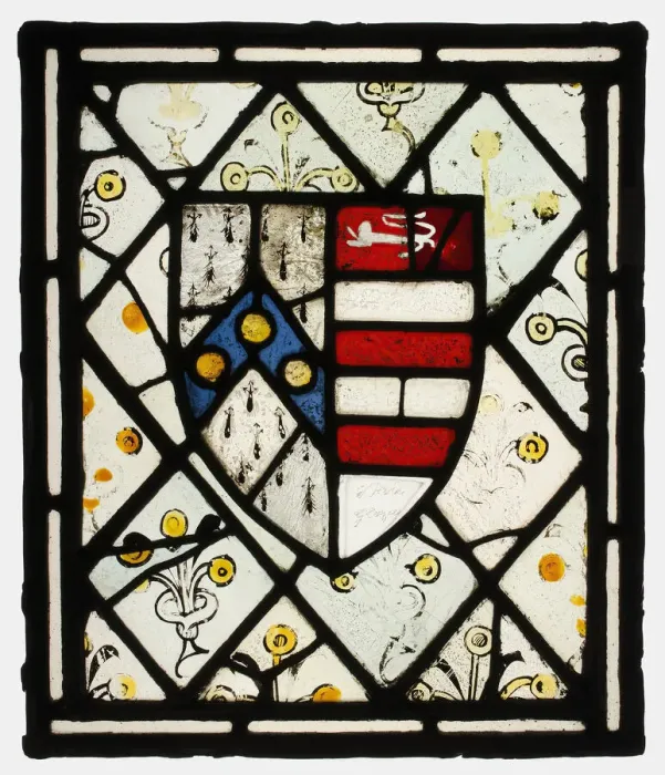 Framed Print : Panel with Heraldic Shield of Johnson, British, ca. 1500. Creator: Unknown Framed Print : Panel with Heraldic Shield of Johnson, British, ca. 1500. Creator: Unknown