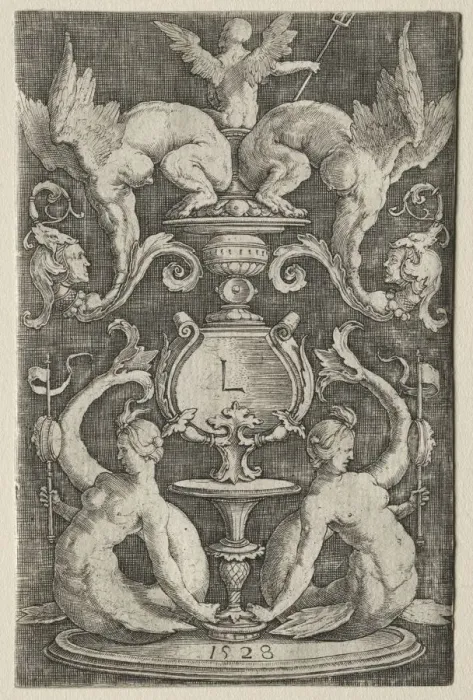 Framed Print : Panel of Ornament, 1528. Creator: Lucas van Leyden (Dutch, 1494-1533) Framed Print : Panel of Ornament, 1528. Creator: Lucas van Leyden (Dutch, 1494-1533)