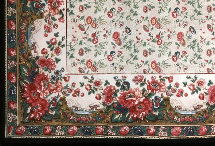 Framed Print : Panel (Possibly a Shawl or bedspread?), England, 19th century. Creator: Unknown Framed Print : Panel (Possibly a Shawl or bedspread?), England, 19th century. Creator: Unknown