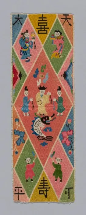 Framed Print : Panel (possibly from Womans Garment), China, 1875 / 1900. Creator: Unknown Framed Print : Panel (possibly from Womans Garment), China, 1875 / 1900. Creator: Unknown