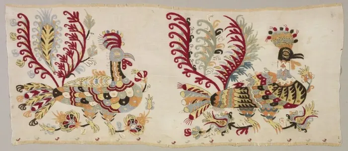 Framed Print : Panel, Probably from a Skirt, 1800s. Creator: Unknown