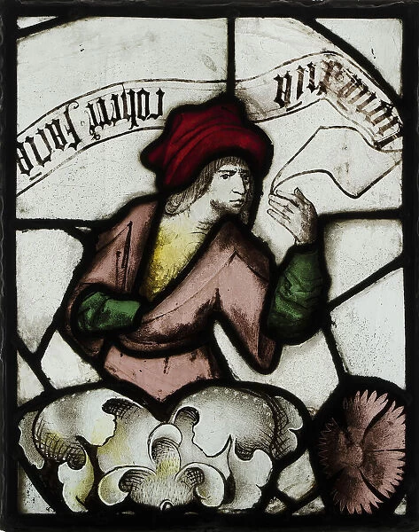 Panel with Prophet from a Tree of Jesse Window, British, mid-15th century