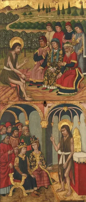 Framed Print : Panel of Saint John the Baptist with Scenes from His Life, 1464-1507. Creator: Domingo Ram Framed Print : Panel of Saint John the Baptist with Scenes from His Life, 1464-1507. Creator: Domingo Ram