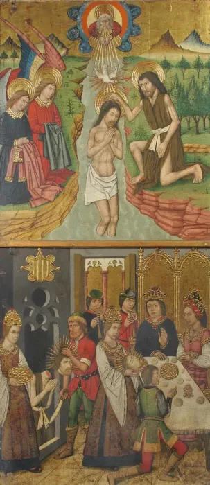 Framed Print : Panel from Saint John Retable, 1464-1507. Creator: Domingo Ram