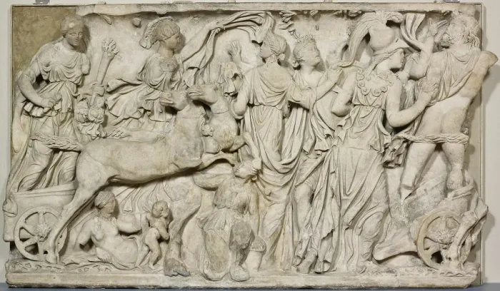 Framed Print : Panel from a Sarcophagus Depicting the Abduction of Persephone, 190-200. Creator: Unknown Framed Print : Panel from a Sarcophagus Depicting the Abduction of Persephone, 190-200. Creator: Unknown
