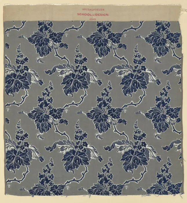 Framed Print : Panel, Spitalfields School of Design, 1849. Creator: Unknown Framed Print : Panel, Spitalfields School of Design, 1849. Creator: Unknown