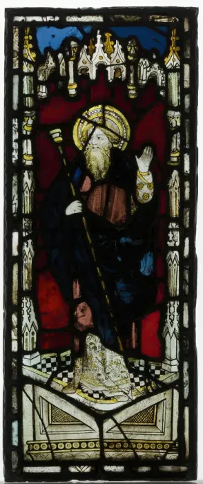 Framed Print : Panel with St. Anthony Abbot, British, 15th-16th century. Creator: Unknown Framed Print : Panel with St. Anthony Abbot, British, 15th-16th century. Creator: Unknown
